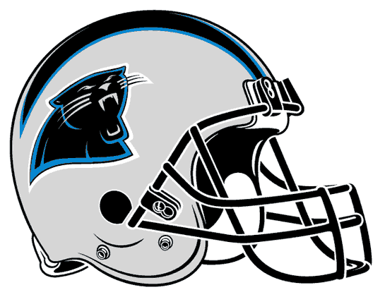 Nfl Helmets Clipart Free - Carolina Panthers Helmet Logo (545x421)