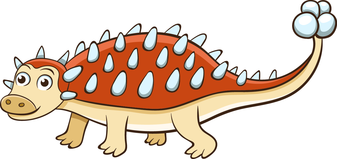 Dinosaur Ankylosaurus Euoplocephalus Cartoon Clip Art - Dessenhos Dinossauros (1335x632)