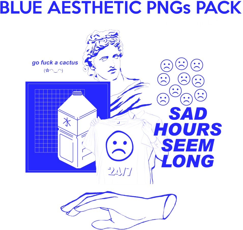 Dark Blue Aesthetic Png (1024x1024)