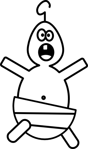 Baby Stickman Svg File - Infant (758x1280)