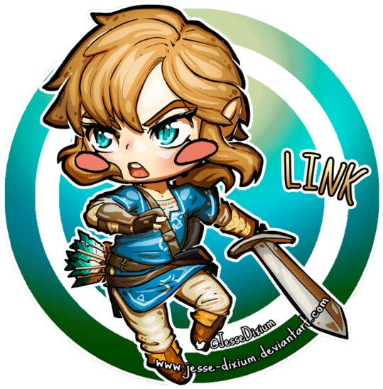 Link [breath Of The Wild Fan Art] By Jesse Dixium - Cartoon (600x600)