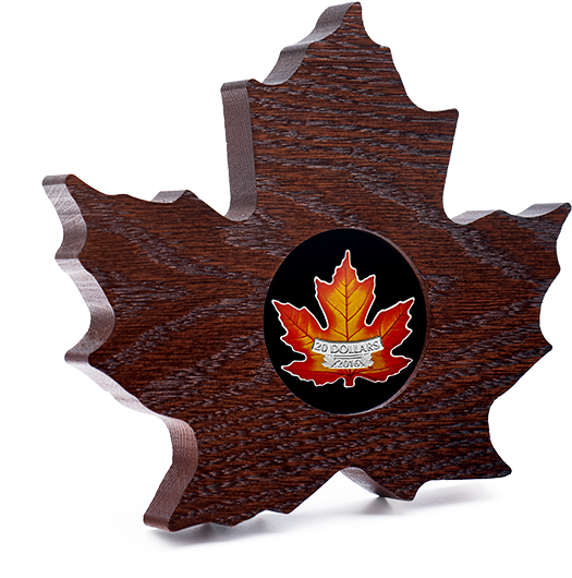 Canada's Colourful Maple Leaf Shape Coin - Canada (570x570)