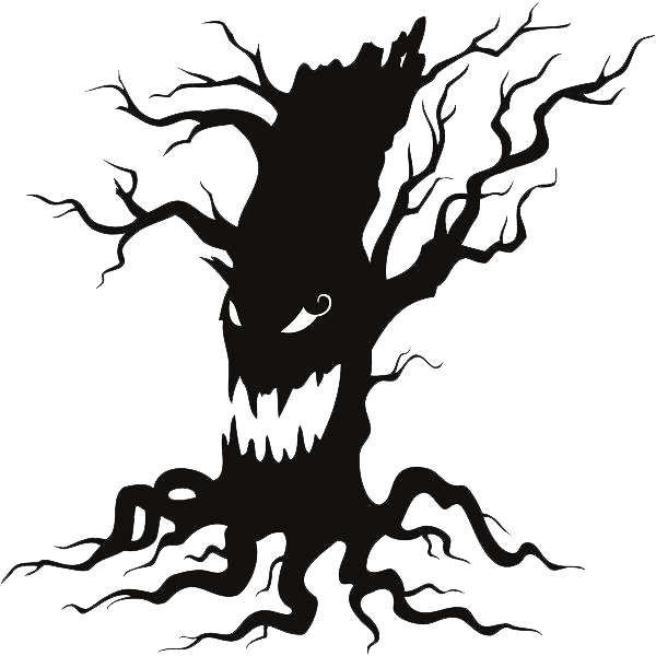 The Halloween Tree Wall Decal Clip Art - Spooky Tree Clip Art (600x600)