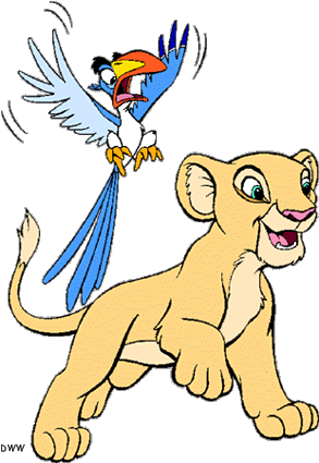 Lion King Re Told In Clip Art - Roi Lion (321x441)