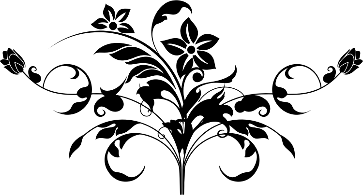 Floral Motif Clipart (750x404)
