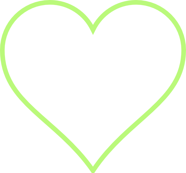 Green Love Heart Outline (600x557)