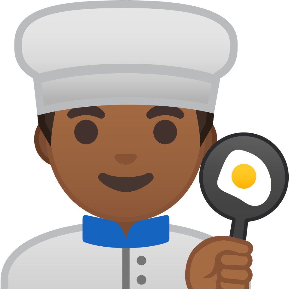 Man Cook Medium Dark Skin Tone Icon - Cook Icon Png (1024x1024)