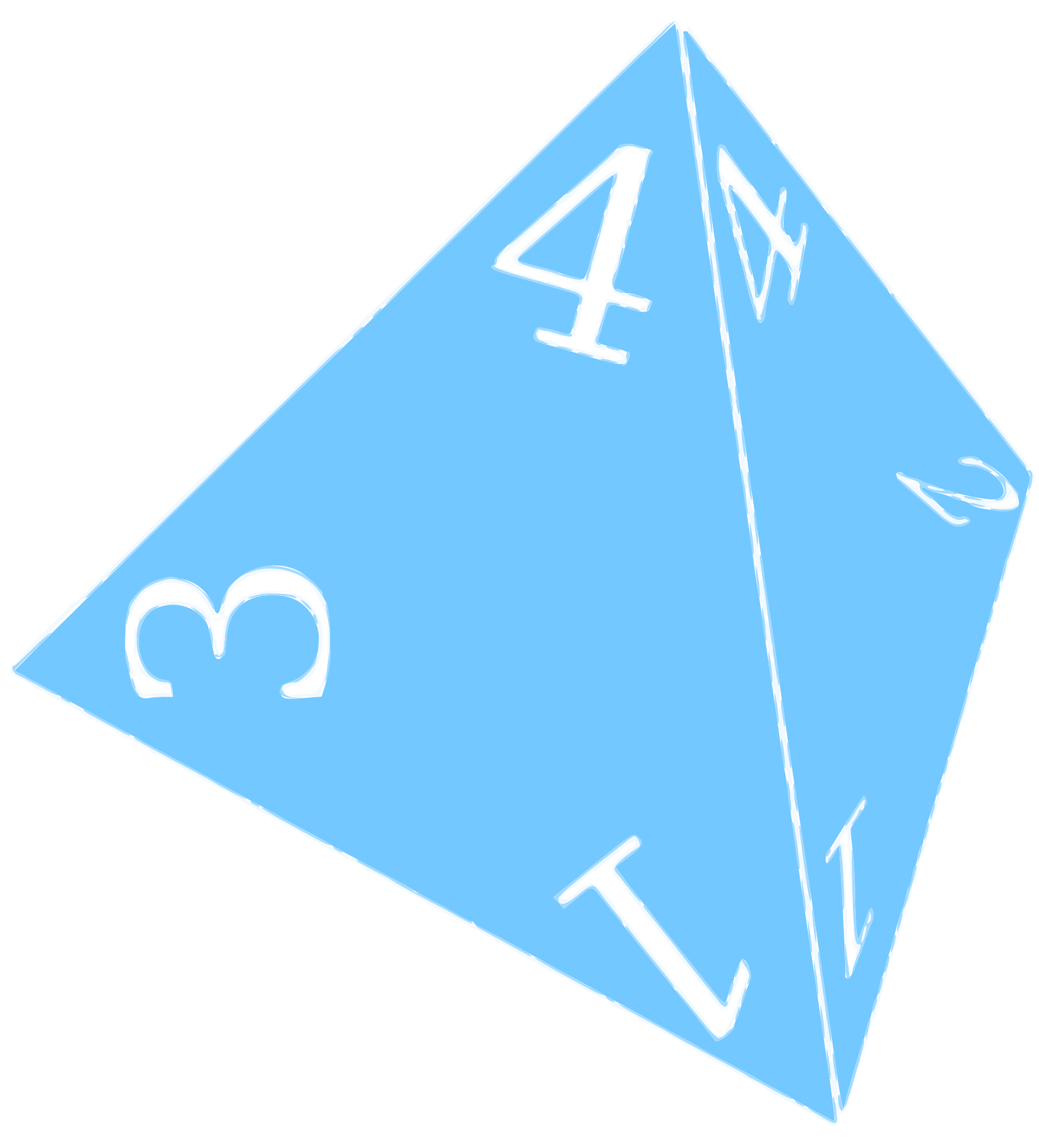 Big Image - Four Sided Dice Png (1741x1923)