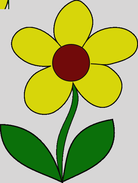 Flower Clip Art Outline Flower Images Clipart - Clip Arts Of A Flower (450x599)