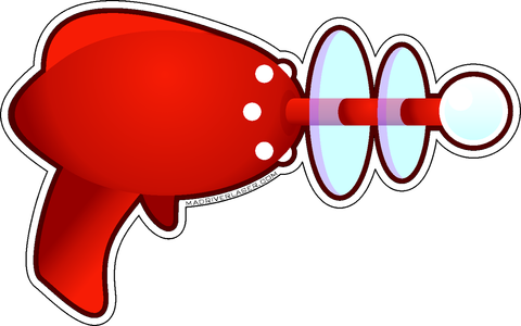 Die Cut Decal And Stickers At Mad River Laser - Laser Gun (480x300)