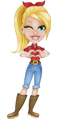 Farm Woman Vector Farm Woman Vector - Cartoon Farm Girl Png (457x464)