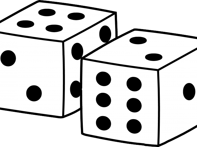 Random Cliparts Dumielauxepices Net Rh Dumielauxepices - Black And White Clipart Dice (640x480)