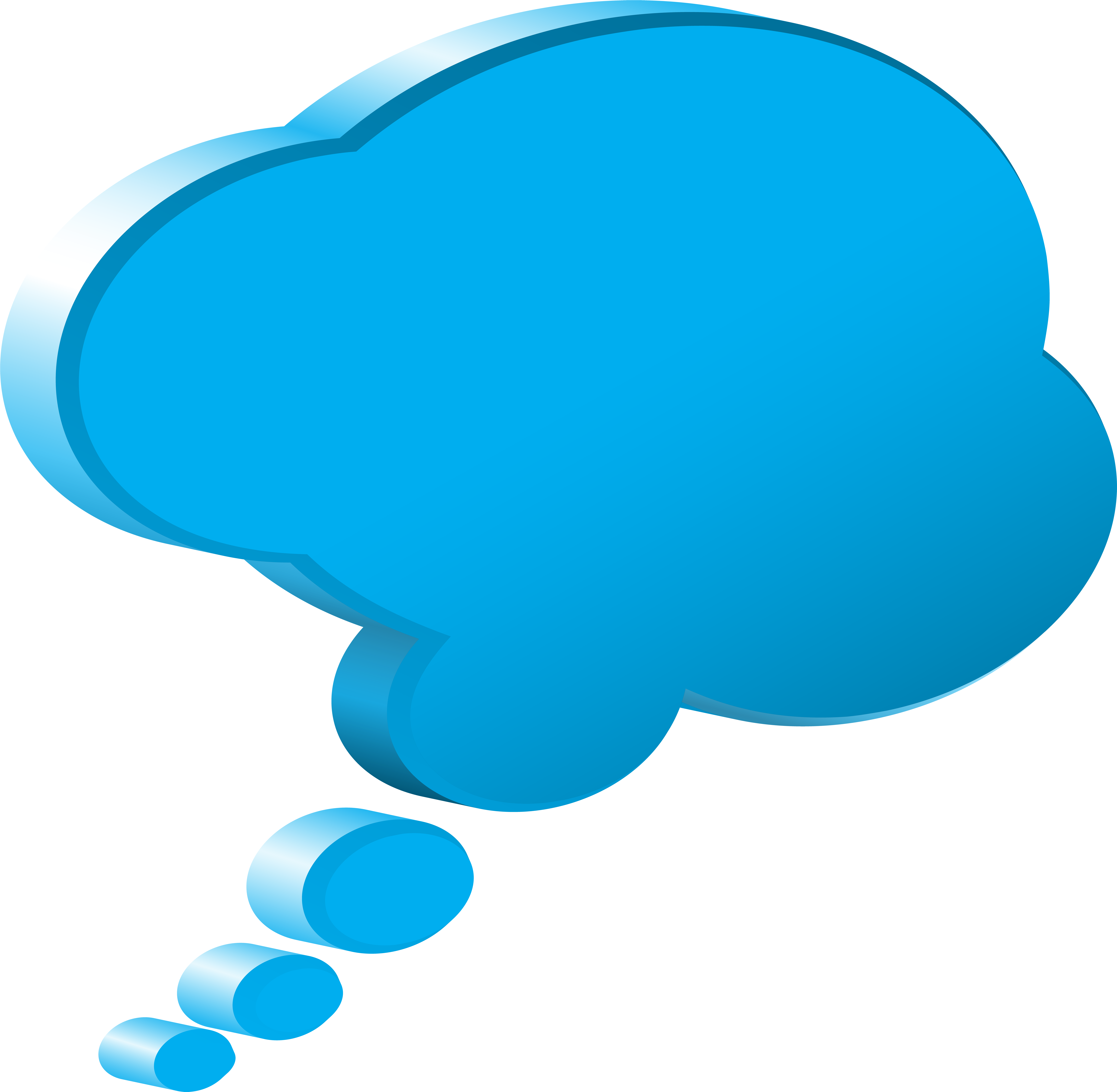 Blue Speech Balloon Clip Art - Blue Speech Balloon Clip Art (8000x7823)