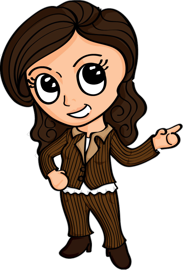 Cartoon Of A Business Woman - Proud Woman Cartoon (628x928)