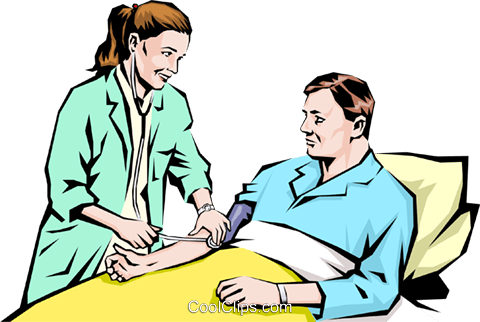 Nurse Clipart Blood Pressure Pencil And In Color Nurse - Nurse Take Blood Pressure Cartoon (480x322)