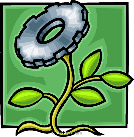 Pflanze, Industrie Und Natur Im Widerspruch Vektor - Pflanze, Industrie Und Natur Im Widerspruch Vektor (467x480)