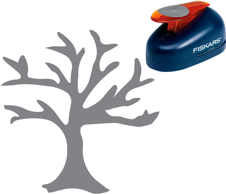Spooky Tree Punch By Fiskars, Sandylion Essentials - Fiskars Lever Punch - 1" Tree (medium) (815x650)