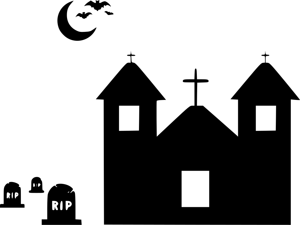 Graveyard Grave Haunted Home House Mansion Scary Spooky - House (980x734)