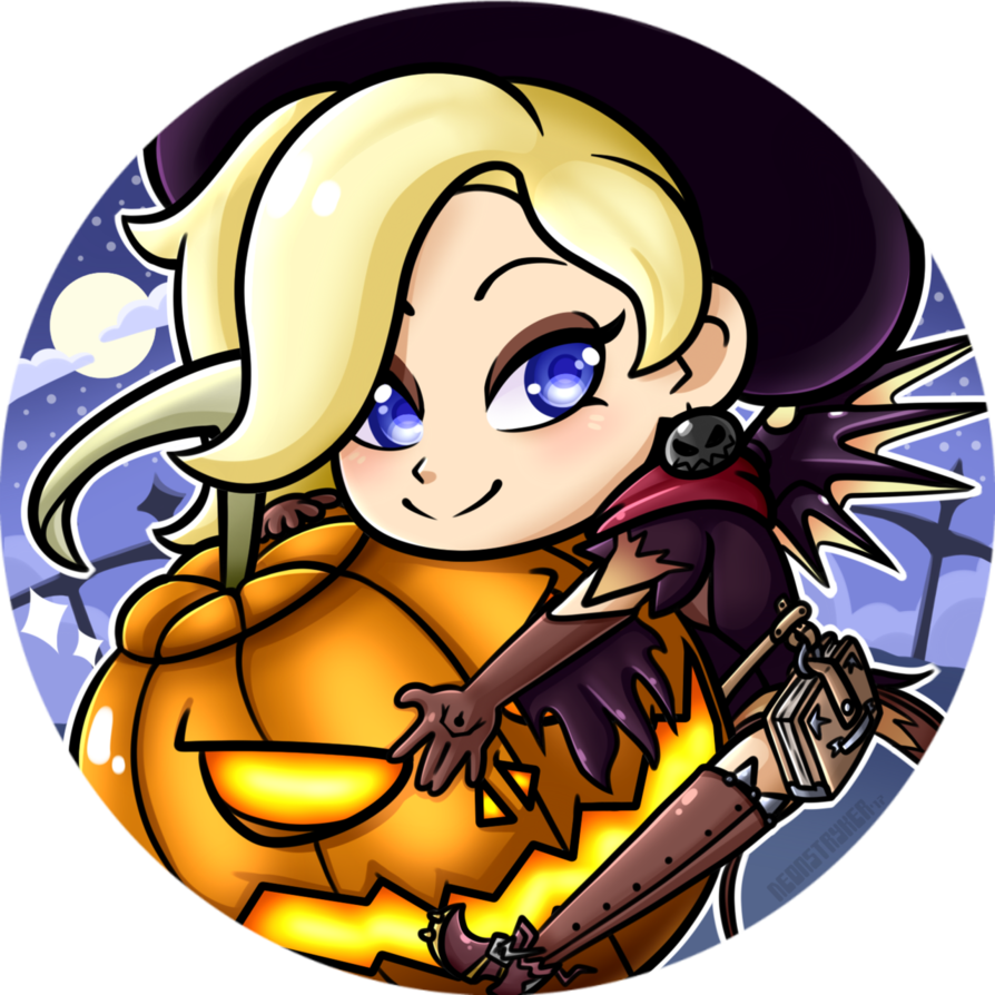 Halloween Mercy Icon By Neonstryker - Cute Mercy Discord Icons (1280x1280)