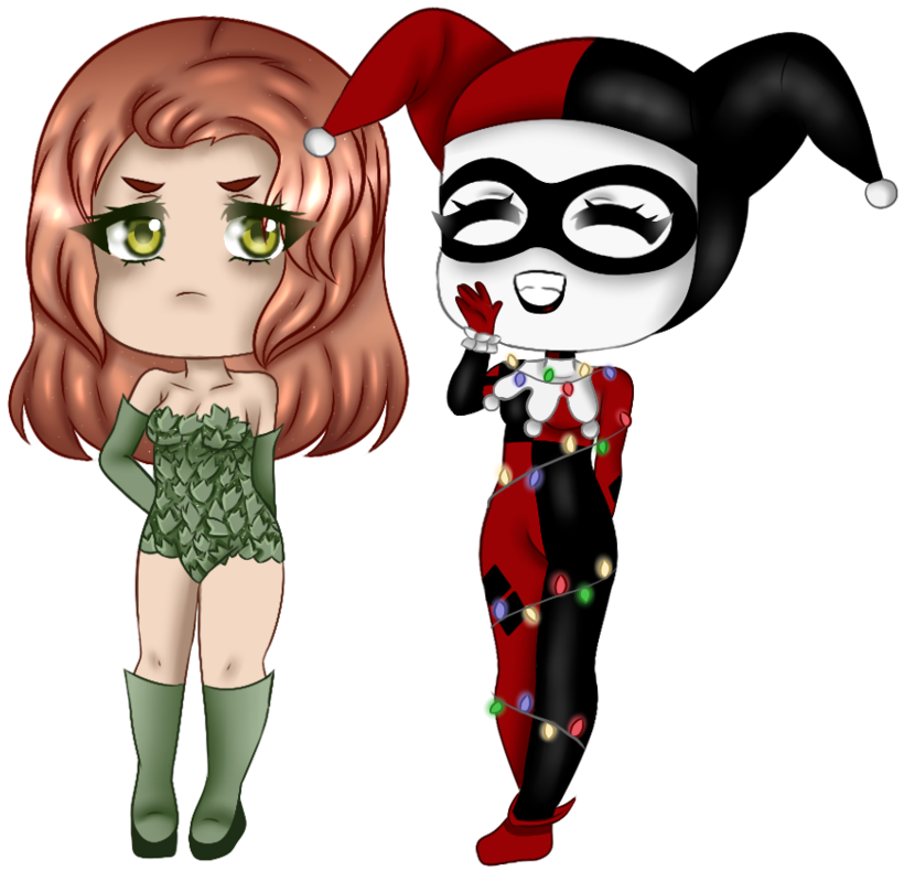Poison Ivy And Harley Quinn By Liviahana - Cartoon (942x848)