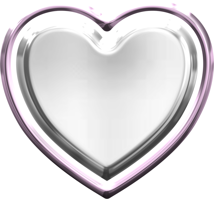 Free Hearts Clip Art - Metallic Heart Png (860x800)