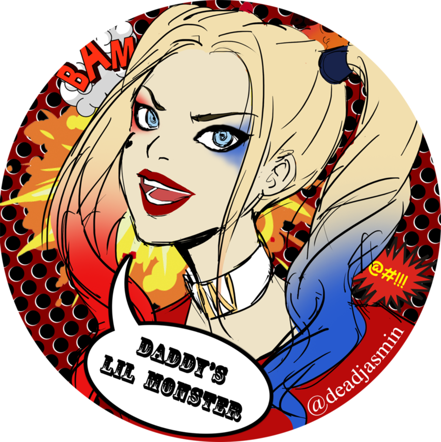 Harley Quinn By Skyfreim - Cartoon (892x895)