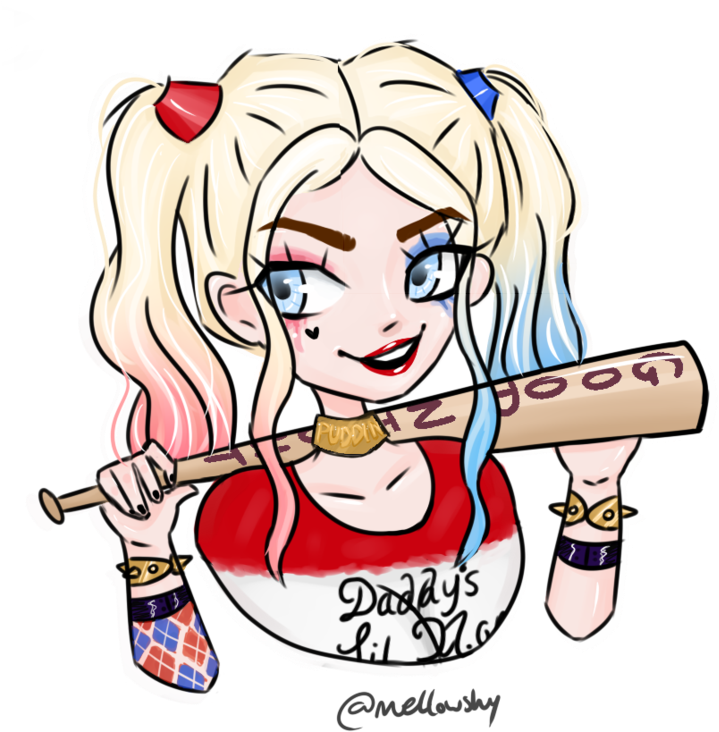 Harley Quinn By Mellowshy - Cartoon (894x894)