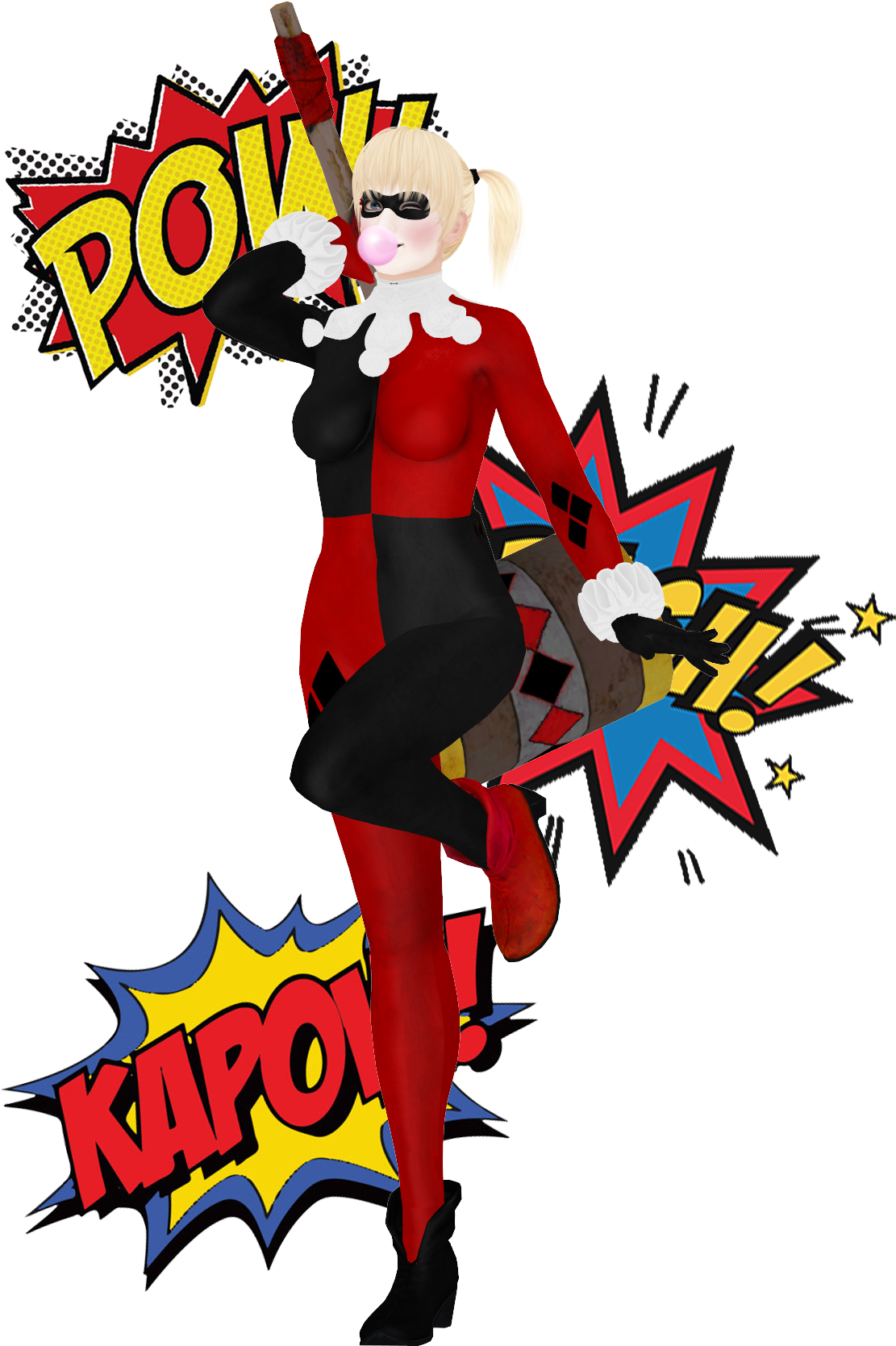 Harley Quinn - Dove Pow Dj Turntable Slipmat (1200x1700)