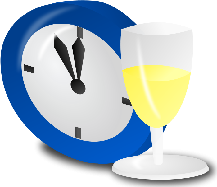 New Year - Transparent New Years Clock Clipart (875x750)