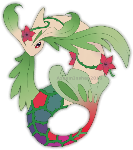 My Version Of An Alolan Milotic - Cartoon (500x518)