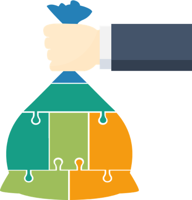 Bag Of Money - Illustration (395x411)
