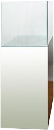 Aquarium Blau Open Reef Litres Meuble Blanc With Open - Floor (450x455)