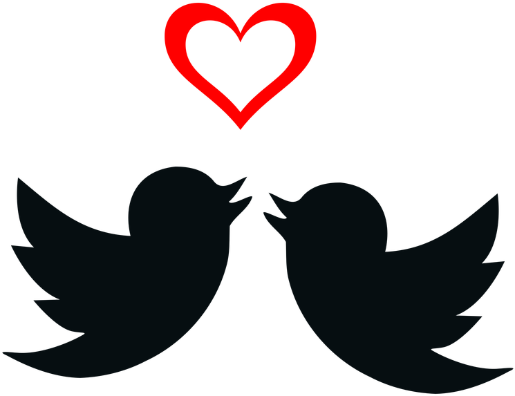 Love Birds Silhouette Clip Art At Getdrawings - Love Birds Clipart Free (800x800)