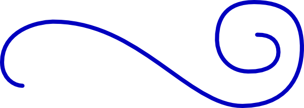 Flourish Svg Clip Arts 600 X 213 Px - Blue Swirly Lines Png (600x213)