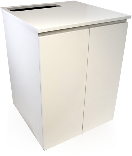 Deep Blue Professional Series Iv Cabinet Gloss White - Gloss White Aquarium Stand (500x563)