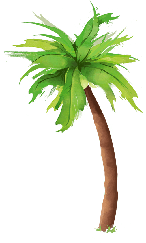 Palm Tree Over Water, Gallery Aljanh - Vita Coco (527x841)