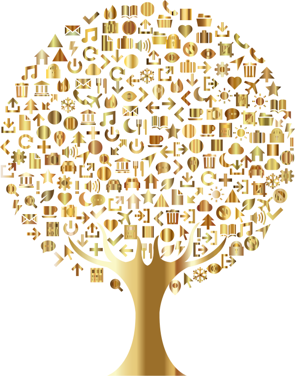 Tree No Leaves Png Download - Gold Tree Png Transparent (600x764)