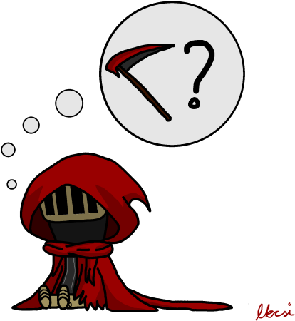 Costs 2 Actions) Specter Knight Uses His Scythe Toss - Cartoon (500x500)