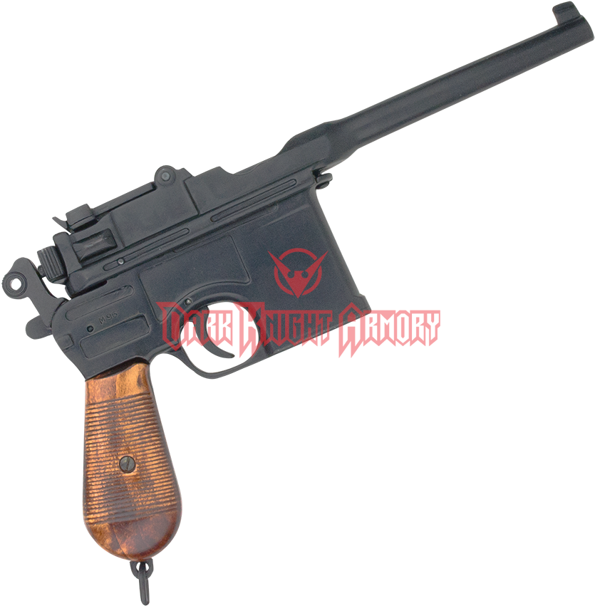 Black World War Ii Mauser Automatic Pistol - Pistole Mauser 1898 - Dekorační Replika (850x850)