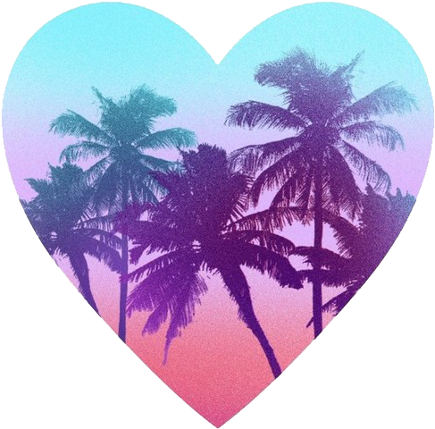 Palm, Tree, Heart, Summer Png Image - Palm Pink Victorias Secret (500x500)