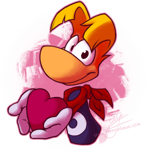 Be My Valentine By Pipann - Rayman Valentine Card (505x523)