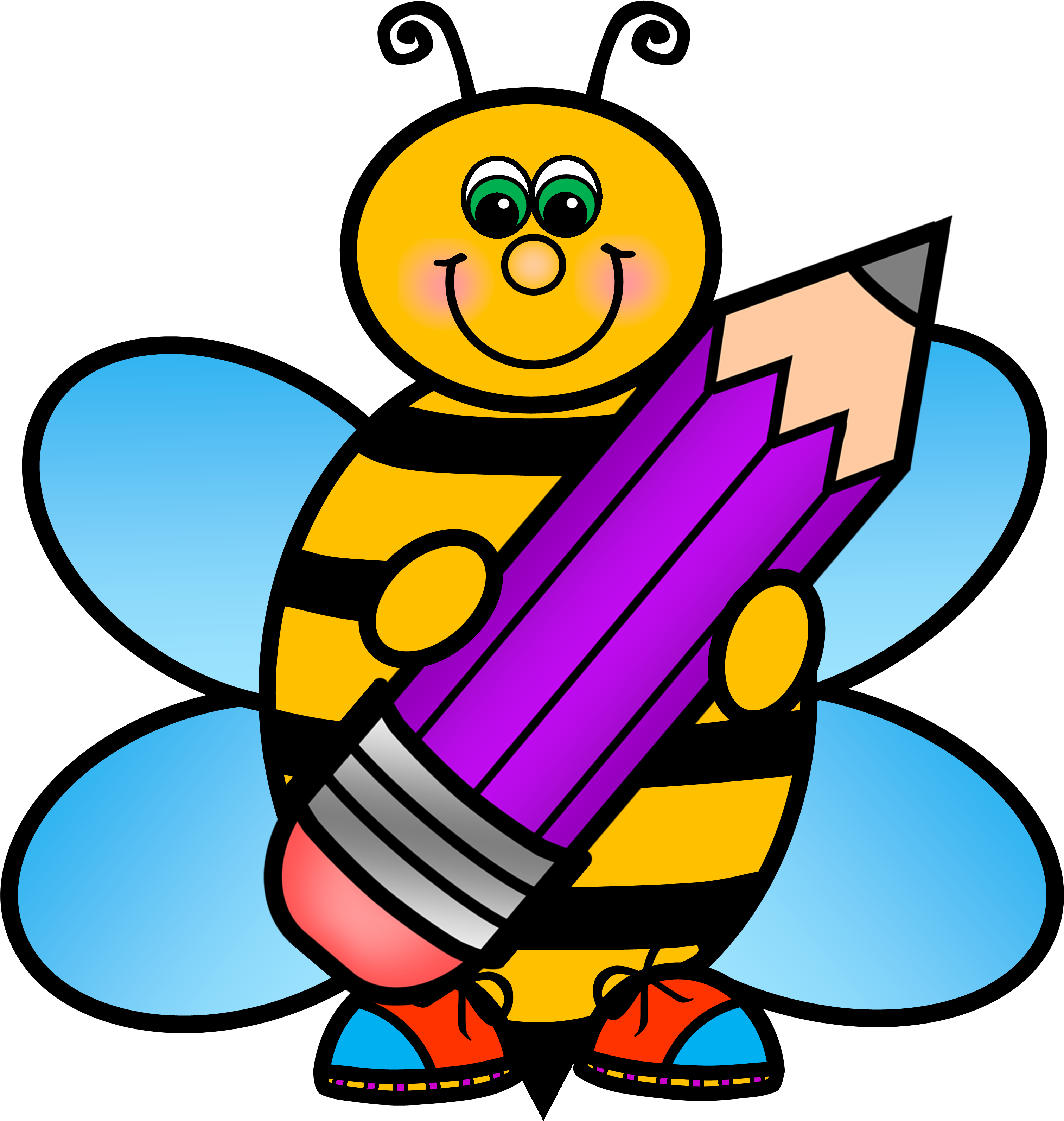 *✿**✿*al Cole*✿**✿* - Bee Clip Art School (3145x3192)