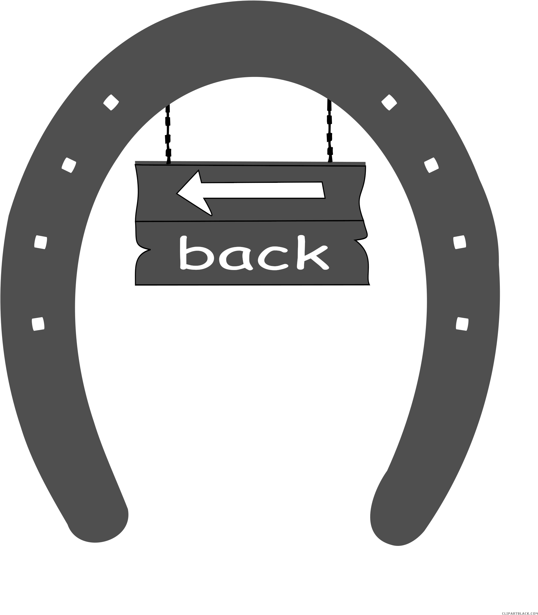Horseshoe Animal Free Black White Clipart Images Clipartblack - Horseshoe (2000x2400)