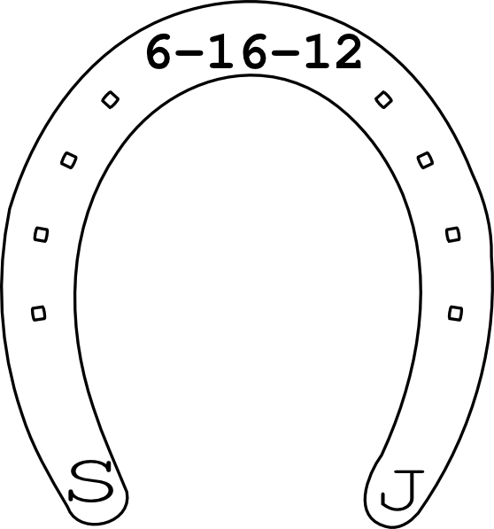 White Horseshoe Png (558x597)