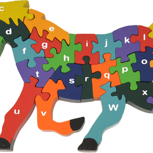 Horse Alphabet Puzzle - Puzzle (500x500)