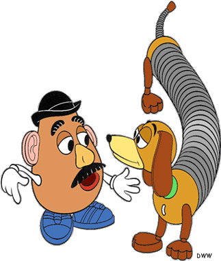 Toy Clipart Animated - Mr Potato Head Coloring Pages (328x394)