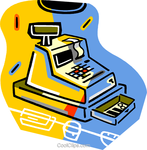Cash Register Royalty Free Vector - Periodo Promedio De Recoleccion (469x480)