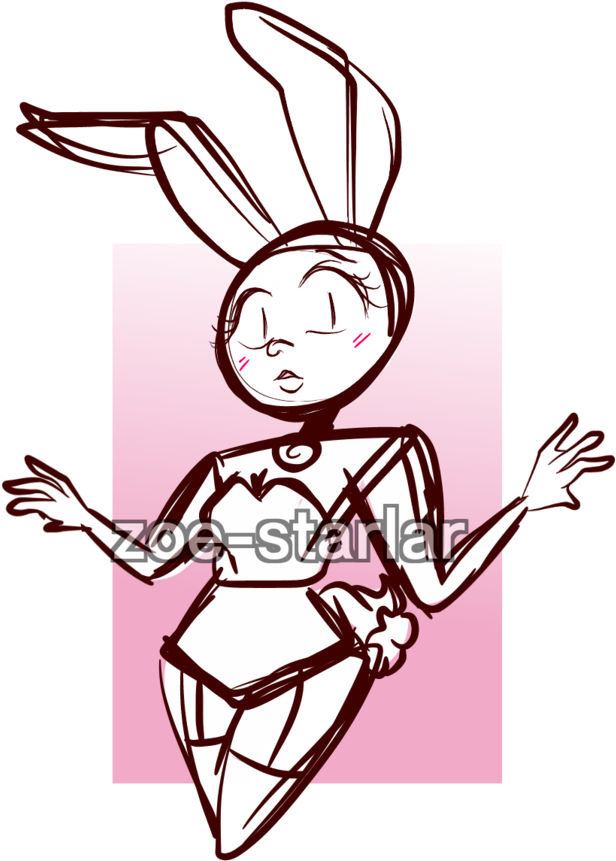 Bunny Special San Valentin By Zoe-starlar - Illustration (752x1063)