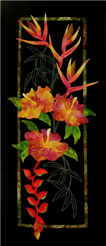 Hibiscus Heliconias Fabric Kit - Bird Of Paradise (800x800)