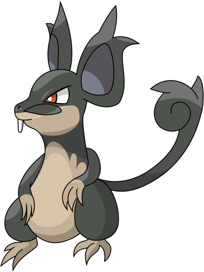 Pokemon Alola Raticate Images Pokemon Images - Ratata Alola Png (839x951)